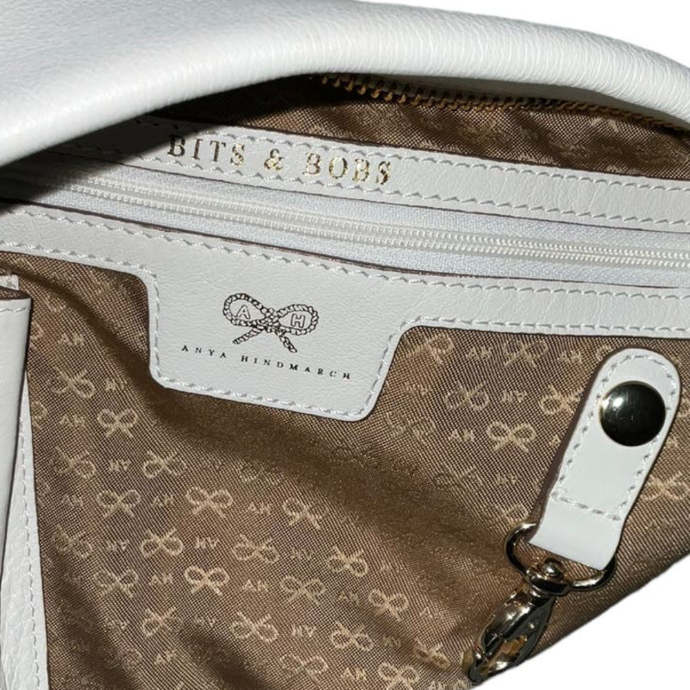 ANYA HINDMARCH BAG HOOK HANDLE LEATHER SHOULDER SATCHEL - Picture 8 of 16